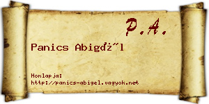 Panics Abigél névjegykártya